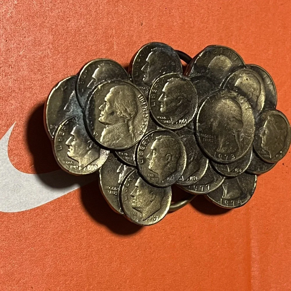 VTG Coin Belt Buckle The Great American Buckle Co 1979 Limited Edition #338-